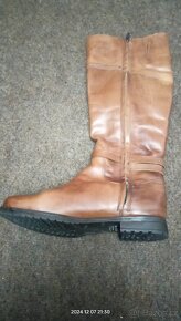 Dámské kožené kozačky Baťa - 3