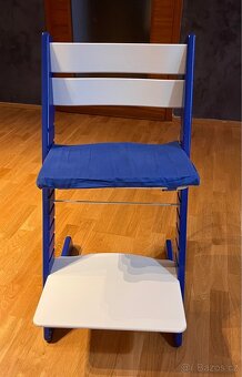 Modro-bílá rostoucí židle Jitro včetně podsedáku - 3