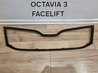 PREDNI MASKA OCTAVIA 3 - RAMECEK GRILU MASKY CERNY LESK - 3