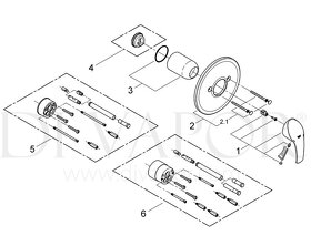 Grohe Eurosmart Sprchová baterie pod omítku, chrom, 19451001 - 3