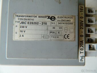 Trafo 230/16V, 2A - 3