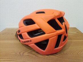 PŘILBA NA KOLO NEXELO CITY ORANŽOVO-ČERNÁ MATNÁ M 55-58CM - 3