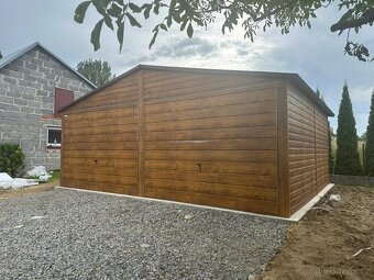 Plechová garáž 6x6m - 3