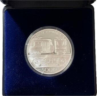 ČNB Stříbrná mince 500 Kč - Tramvaj ČKD Tatra T3 PROOF - 3