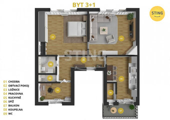 Prodej ½ bytového domu s bytem 3+1 a zahrádkou, 131701 - 3
