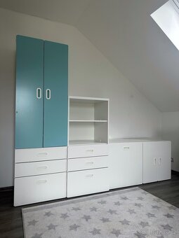 Dětský pokoj KOMPLET postýlka přebalovací pult skříně IKEA - 3