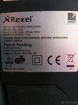 Personální skartovačka REXEL 60X - 3