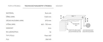 PSACÍ STŮL ERGO MASIV BUK CINK LEVÝ - 3
