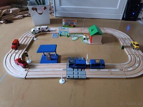 Dřevěná stavebnice s kolejemi - 3