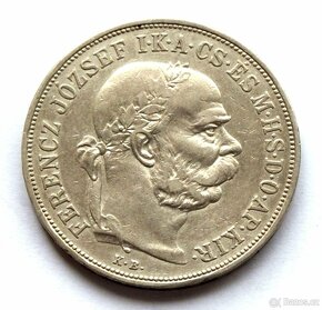 František Josef I., 5 koruna 1900 KB, Kremnica, Ag 900/1000 - 3