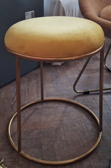 Designové křeslo s podnožkou - výborný stav - 3