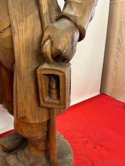 Dřevěná socha, Ponocný - 79cm - 3