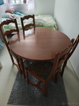 Rozkládací stůl, 4 x židle - 3
