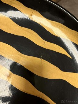 Designový set KANGAROO: Váza + Mísa (Černá/Zlatá) – Sleva - 3