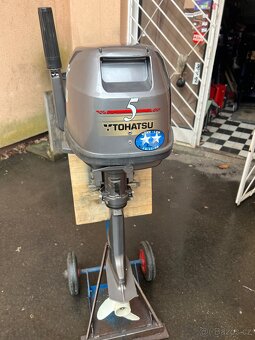 Lodni motor Tohatsu 5hp 4t, kratka noha, po servise - 3