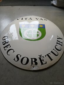 Smaltovaná cedule obec Sobětuchy - 3