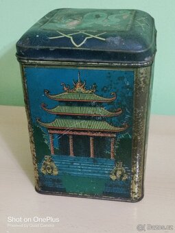 STAROŽITNÁ ORIENTÁLNÍ PLECHOVKA - MOTIV GEISHA - 3