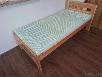 Postel z masivu s matrací 190x90, oboje nové nepoužívané - 3