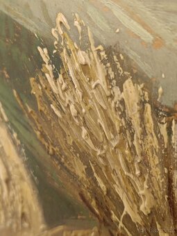 Obraz J.Svátek, žně na Šumavě, olej 62x75 - 3