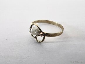 Zlatý dámský prsten s perlou Zlato 585/1000 (14 kt),1,40g - 3
