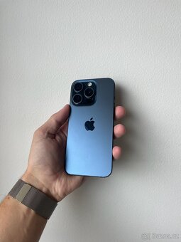 APPLE IPHONE 15 PRO 128GB MODRÝ TITAN-BATERIE 95%-ZÁRUKA - 3