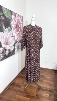 Viskózové košilové maxi šaty - 3