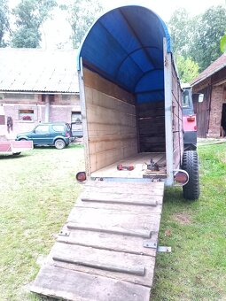 Kára za traktor na koně, zvířata, pojízdný dřevník - 3