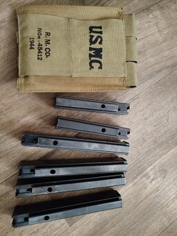 6 ks originál USA zásobníku samopal Thompson 45. acp +sumky - 3