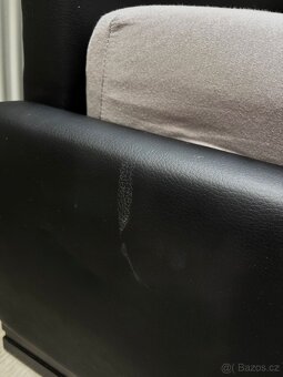 Postel 140x200cm - černá koženka - 3