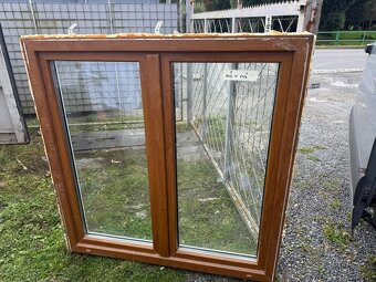 Plastové okna trojsklo, zlatý dub/bílá různé rozměry - 3