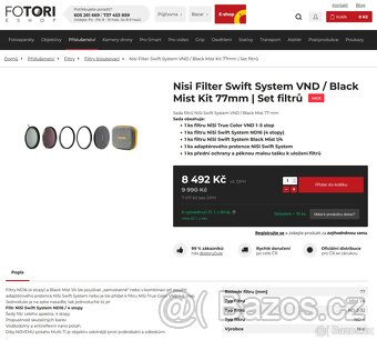 Nisi Filter Swift Systém set - 77mm + UVIR Cut - 3