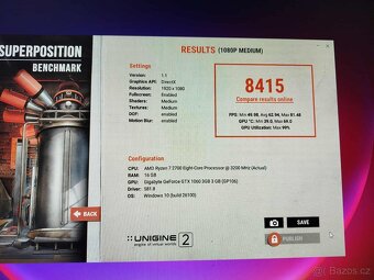 Starší herni pc Ryzen 7 2700 8jádro/16gb ddr4/GTX 1060 3gb - 3