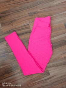 Fitness legíny push- up pink S/M nove - 3