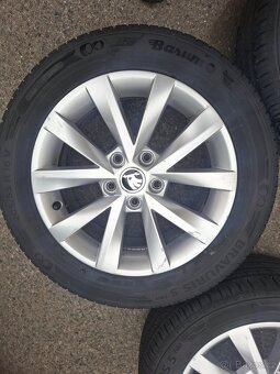 ALU kola ŠKODA 5x112 + Letní pneu 205 55 R16 - 3