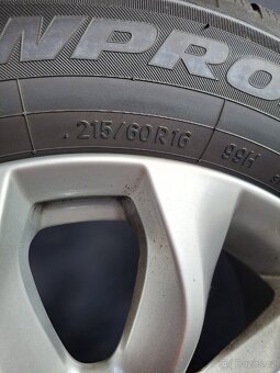 Alu kola original Mazda, R16 + zimní pneu 215/60 R16 - 3