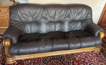 Rustikální kožená sedací souprava,6089 - 3