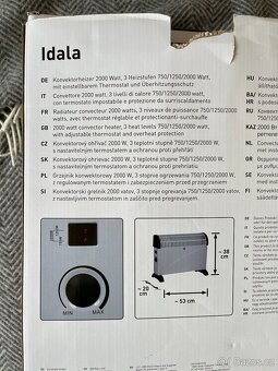 Konvektor Idala turbo, bílý, 2000 W - 3