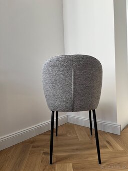 Šedé čalouněné židle (nové) 10 ks - 3