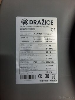 Nový bojler Dražice OKCV 125 L - ležatý kombinovaný levý - 3