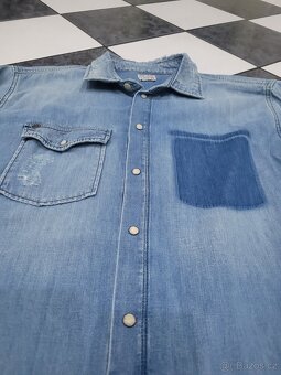 Pepe jeans Košile pánská džínová dřená - 3