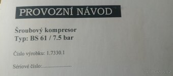 Kompresor BS 61/ 7,5 bar - 3