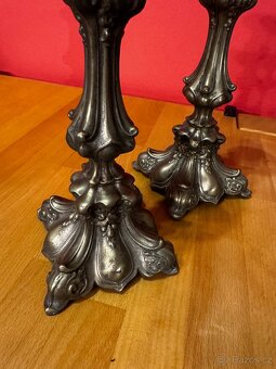 Starožitný svícen - pár - 3