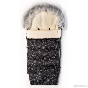 Emitex zimní fusak COMBI FOX květiny krémový - 3