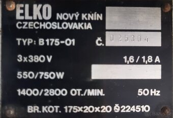 Dvoukotoučová stolní bruska ELKO B 175 - 3