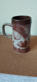 retro keramický korbel, 0,6 litru - 3