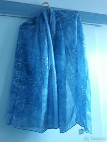 Desigual dámský značkový šátek foul galaxy modrý lesklý nový - 3