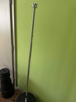 Lavička na posilování, 90 kg závaží, hrazda - 3