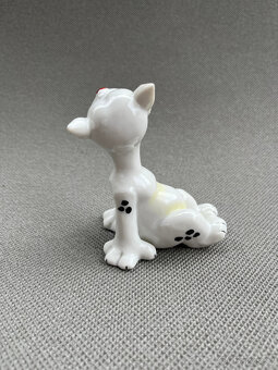 Art Deco porcelánová soška Pes 9 cm, Aelteste Volkstedt - 3