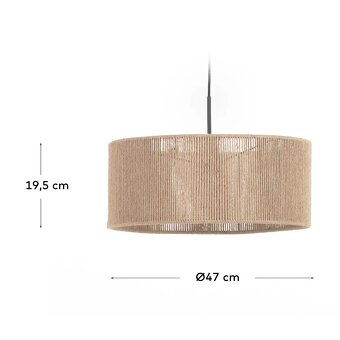 Designové jutové stropní stínidlo(lustr) Kave Home Crista - 3