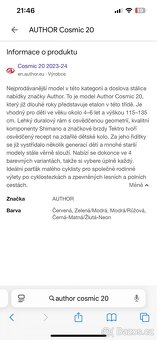 AUTOR COSMIC, velikost 20´. - 3